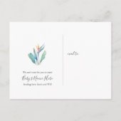 Neuankündigung der neutralen tropischen Blume P Postkarte (Rückseite)