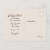 Neuankündigung des Herbstlandes Postkarte (Rückseite)