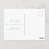 Neuankündigung von Roots Moving Postkarte (Rückseite)