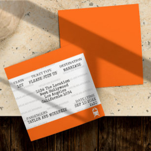 Neuartige Personalisierte Britische Bahnhochzeit Einladung