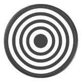 Neuartige Runden der Schwarzen und Weißen Bullseye Eishockey Puck (Vorderseite)