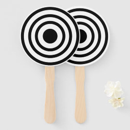 Neuartige Runden der Schwarzen und Weißen Bullseye Fächer