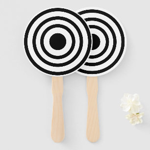 Neuartige Runden der Schwarzen und Weißen Bullseye Fächer