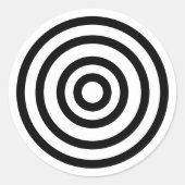 Neuartige Runden der Schwarzen und Weißen Bullseye Runder Aufkleber (Vorderseite)