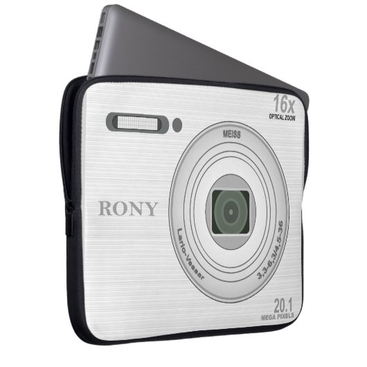 Neuartiger Digitalkamera-Effekt Laptopschutzhülle (Vorne Rechts)