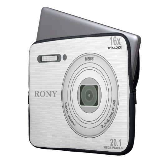 Neuartiger Digitalkamera-Effekt Laptopschutzhülle (Vorderseite Links)