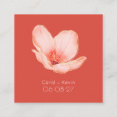 Neuartiger Grapefruitroter Polterabend Begleitkarte (Rückseite)