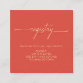 Neuartiger Grapefruitroter Polterabend Begleitkarte (Vorderseite)