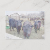 Neuartiger junger Schwarzer Winkel Visitenkarte (Rückseite)