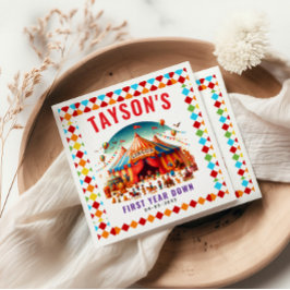 Neuartiger Niedlicher Circus Karneval 1. Geburtsta Serviette