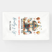 Neuartiger Niedlicher Zirkus Fasching Fest Zum Geb Banner (Horizontal)