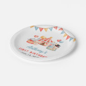 Neuartiger Niedlicher Zirkus Fasching Fest Zum Geb Pappteller (Schrägansicht)