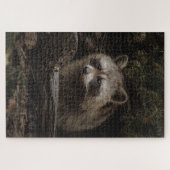 Neuartiger Racoon im Wald Puzzle (Horizontal)