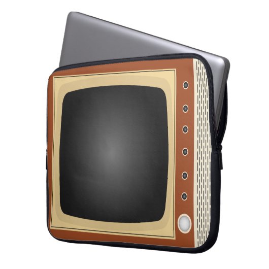 Neuartiger Retro-Fernseheffekt Laptopschutzhülle (Vorderseite Links)