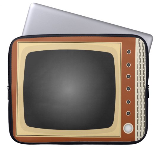 Neuartiger Retro-Fernseheffekt Laptopschutzhülle (Vorderseite)