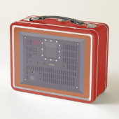 Neuartiger Retro-Fernseheffekt Metall Brotdose (Rückseite)