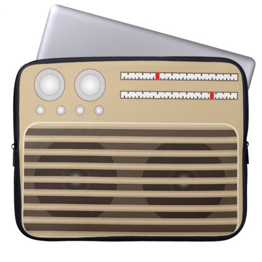 Neuartiger Retro-Radio-Effekt Laptopschutzhülle (Vorderseite)