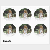 Neuartiger Rot-Eichhörnchen-Rundaufkleber Runder Aufkleber (Blatt)