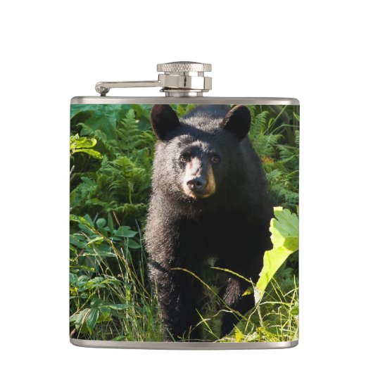 Neuartiger Schwarzbär Flachmann (Vorderseite)