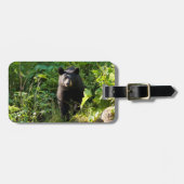 Neuartiger Schwarzbär Gepäckanhänger (Vorderseite horizontal)