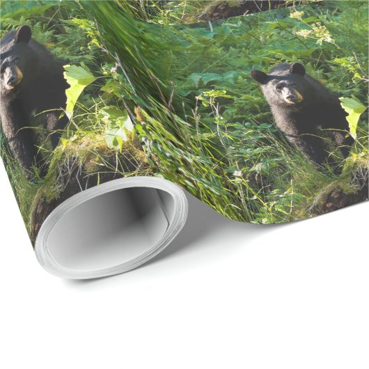 Neuartiger Schwarzbär Geschenkpapier (Rolleneckpunkt)