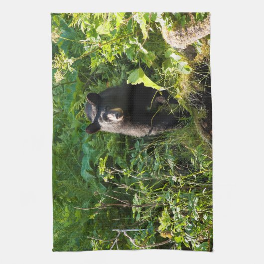 Neuartiger Schwarzbär Geschirrtuch (Vertikal)