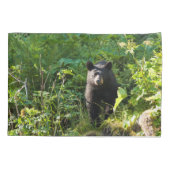 Neuartiger Schwarzbär Kissenbezug (Rückseite-Links)