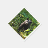 Neuartiger Schwarzbär Serviette (Ecke)