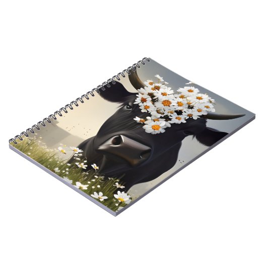 Neuartiges Black Angus Cow Notebook Notizblock (Linke Seite)