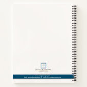 Neuartiges Minimalistisches Blue Border Logo Notizblock (Rückseite)