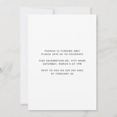 Neuartiges Minimalistisches Foto Nummer Eins Einladung (Rückseite)
