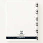 Neuartiges Minimalistisches Logo-Geschäft mit Schw Notizblock (Rückseite)