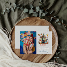 Neuartiges Niedliches Circus Festival 1. Geburtsta Dankeskarte