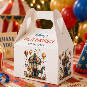 Neuartiges Niedliches Circus Festival 1. Geburtsta Geschenkschachtel