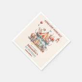 Neuartiges Niedliches Circus Festival 1. Geburtsta Serviette (Ecke)