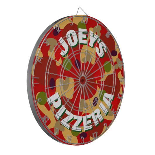 Neuartiges Pepperoni-Pizza-Dartboarddesign Dartscheibe (Vorderseite Links)