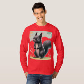 "Neuartiges Schwarzes Eichhörnchen im Park - Natur T-Shirt (Vorne ganz)