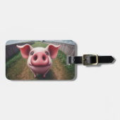 Neuartiges Schwein auf einem benutzerdefinierten G Gepäckanhänger (Vorderseite horizontal)