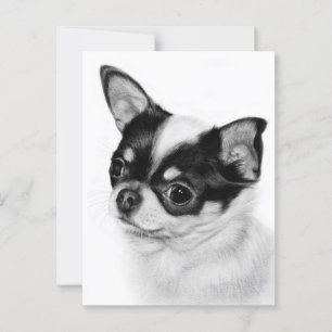 Neuartiges Soul - Handgemalte Chihuahua-Kunstwerke Postkarte