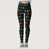 Neuartiges Vintages Weihnachtslicht Leggings (Vorderseite)