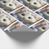 Neuartiges Weißkatzenpapier Geschenkpapier (Ecke)