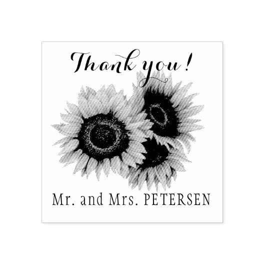 Neuauflage Mr. und Mrs. Name rustic Hochzeit Danke Gummistempel (Prägung)