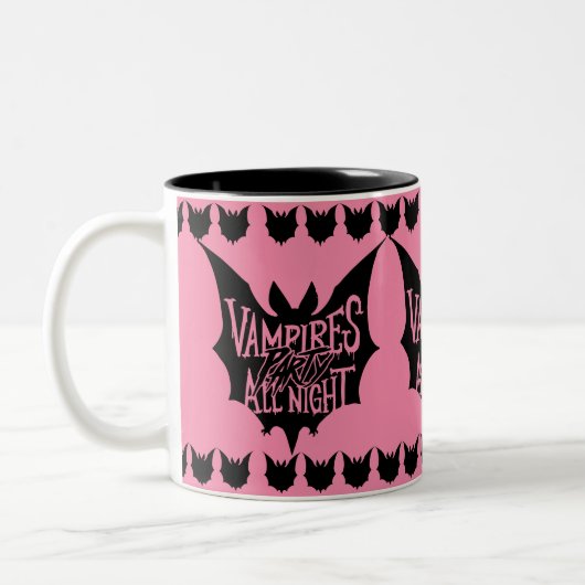 Neuauflage: Vampirs Halloween-Bash Zweifarbige Tasse (Links)
