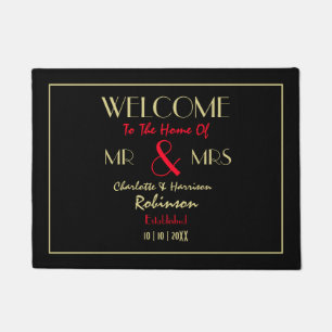 Neuauflage von Mr. und Mrs. Personalisiert Wedding Fußmatte
