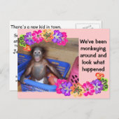 NeuBaby Ankündigungspostkarte (Vorne/Hinten)