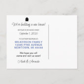 Neubau eines Wohnhauses Ankündigungspostkarte (Rückseite)