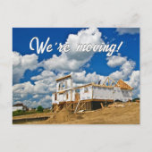 Neubau eines Wohnhauses Ankündigungspostkarte (Vorderseite)