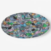 Neubau hawaiianische Printwerbung Pappteller (Schrägansicht)