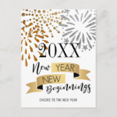 Neubeginn 2021| Feiern zum Neujahr Feiertagspostkarte (Vorderseite)