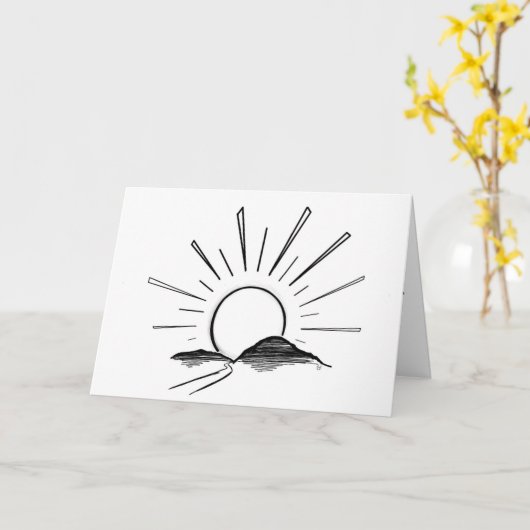 Neubeginn Karte (Gelbe Blume)